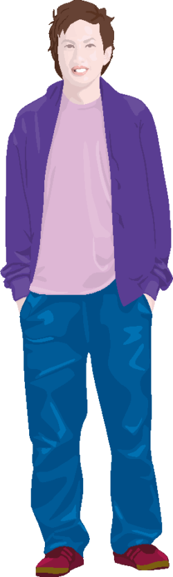 若い男性 ラフな格好の若い男性のイラスト