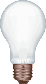 白熱電球のリアルなイラスト