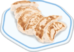 ギョウザ こんがりと焼けたギョウザのイラスト
