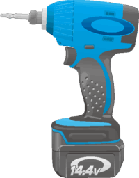 インパクトドライバー 青いインパクトドライバーのイラスト