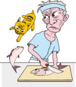 板前の爺さんのイラスト 板前爺