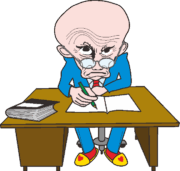 爺さん事務員 目つきの鋭い事務員爺さんのイラスト