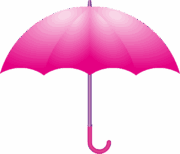 きれいなピンクの雨傘のイラスト