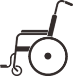 歩行困難な入院患者さんに必要な車椅子のピクトグラム