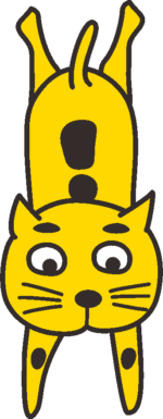 飛び降り猫 垂直に飛び降りるトラネコのイラスト