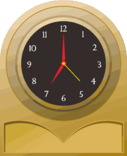 生活の時を刻む置き時計のイラスト