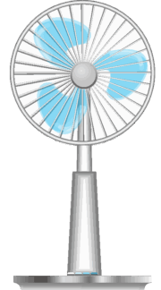 青い扇風機