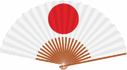 日の丸扇子のイラスト