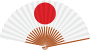 日の丸扇子のイラスト