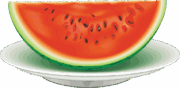 赤く熟したスイカ