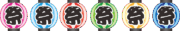 カラフルな祭提灯のイラスト