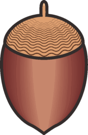 ドングリの簡単なイラスト