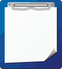 クリップボード メモ用紙をはさんだクリップボードのイラスト