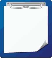 クリップボード メモ用紙をはさんだクリップボードのイラスト