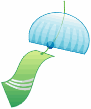 風鈴 風にゆれて涼を呼ぶ風鈴のイラスト