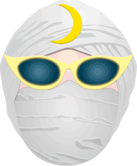 三日月仮面のイラスト