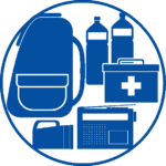 防災グッズ 避難に必要な防災グッズのピクトグラム