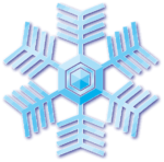 青い雪の結晶