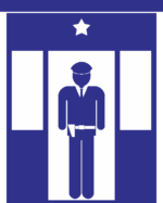 交番と警官のピクトグラム 交番と警官のピクトグラム