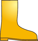 長靴 黄色い長靴のイラスト