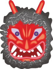 男鹿半島のナマハゲのお面のイラスト