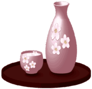 銚子とお猪口 日本酒を入れる銚子とお猪口のイラスト