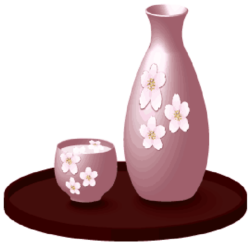 銚子とお猪口 日本酒を入れる銚子とお猪口のイラスト