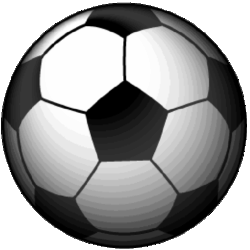 サッカーボール 白黒模様のサッカーボールのイラスト