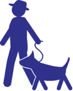 散歩 愛犬と散歩のピクトグラム