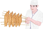 うなぎの蒲焼職人 うなぎの蒲焼職人のイラスト