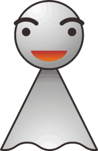 笑顔のてるてる坊主のイラスト