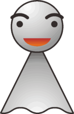 てるてる坊主 笑顔のてるてる坊主のイラスト