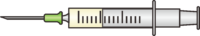 針の太い注射器のイラスト