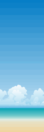 夏の海辺