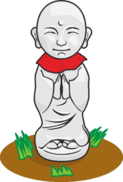 柔和な表情のお地蔵様おのイラスト