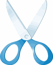 ブルーのハサミ ブルーの簡易ハサミのイラスト