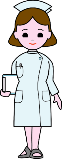 チャーミングな女性看護師さんのイラスト