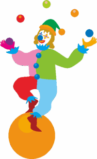 サーカスのピエロ
