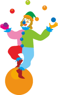 サーカスのピエロ