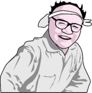 棟方志功の似顔絵イラスト