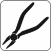 ペンチ 家庭工具としても便利なペンチのモノクロアイコン画像