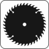 丸鋸刃 丸鋸の回転刃のアイコン