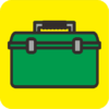 道具箱 工具の入った道具箱のカラーアイコン画像