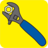モンキーレンチ 自在スパナのカラーアイコン画像