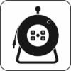 ドラムとも呼ばれているコードリールのアイコン画像
