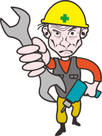 工具を持った爺さん