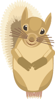 森のリスのイラスト