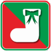 クリスマスプレゼントを入れる靴下のカラーアイコン画像