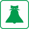 クリスマスベルの単色アイコン画像
