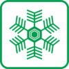 雪の結晶の単色アイコン画像